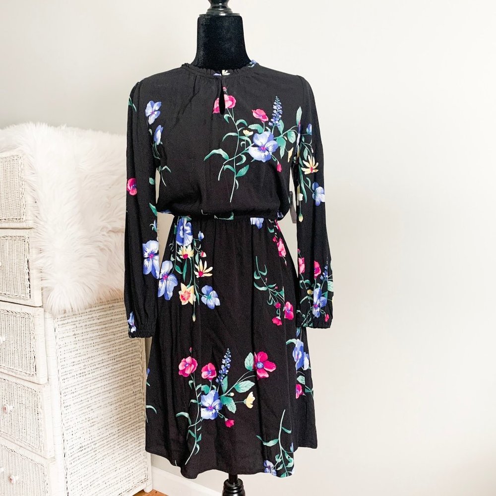 NWT Old Navy Black Floral Dress